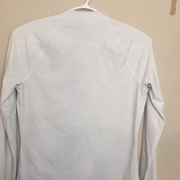 White/Gold Zipper Athletic Material Zip-Up Jacket - Picture 4 of 5